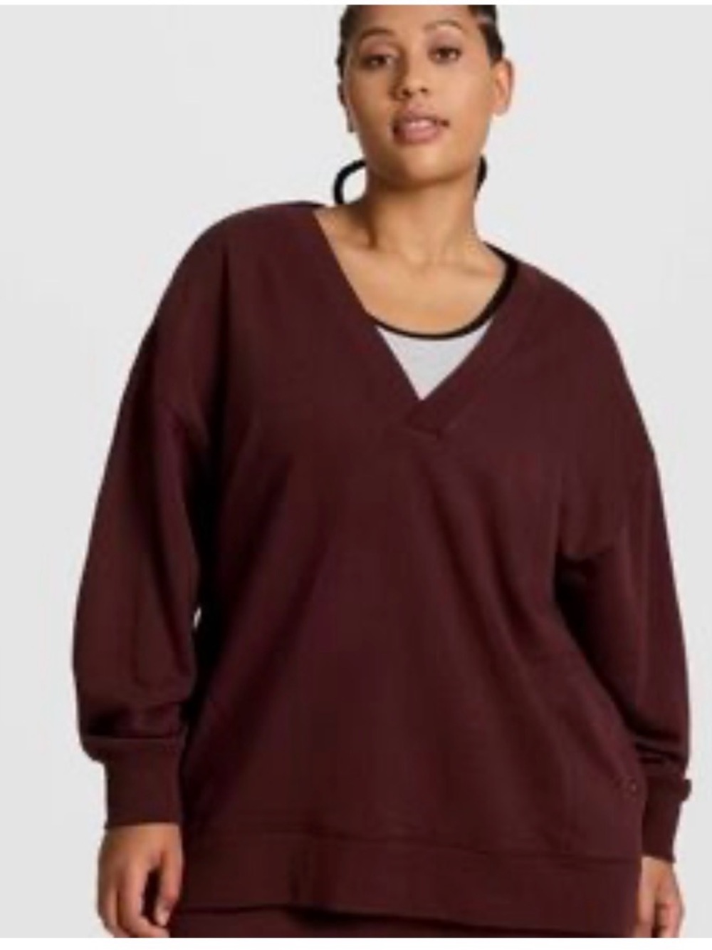 Champion Women’s Long Sleeve V-Neck French Terry Pullover with matching pants